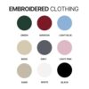 Embroidered clothing color chart 500x500 1 - Cat Memorial Gift Shop