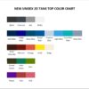 tank top color chart - Cat Memorial Gift Shop